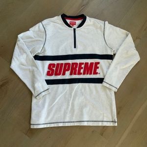 Supreme half zip bar logo